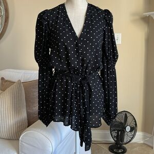 Zara Polka Dot Top Bundle (Set of 2) Black & White Small